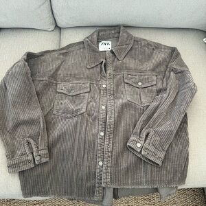 Zara Taupe Corduroy Jacket